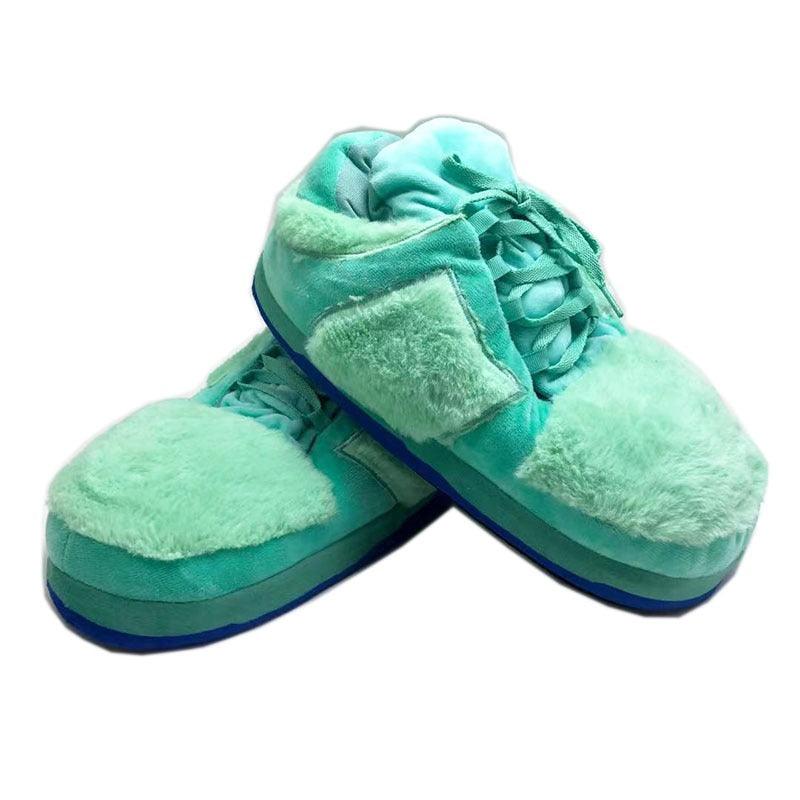 Green Warm Indoor Slippers – Soft and Cozy Winter Comfort