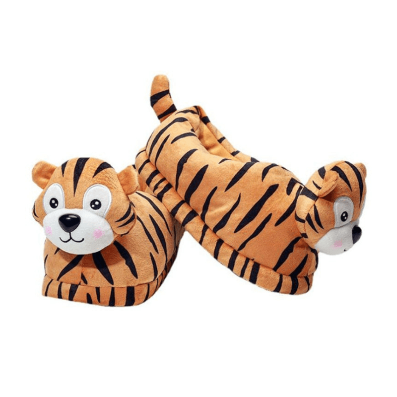 Tiger Pattern Winter Slippers – Warm and Comfortable Fit