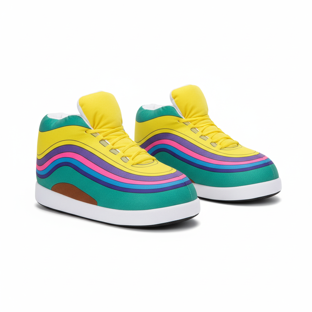 The Comfortable Plush Sneaker Slippers