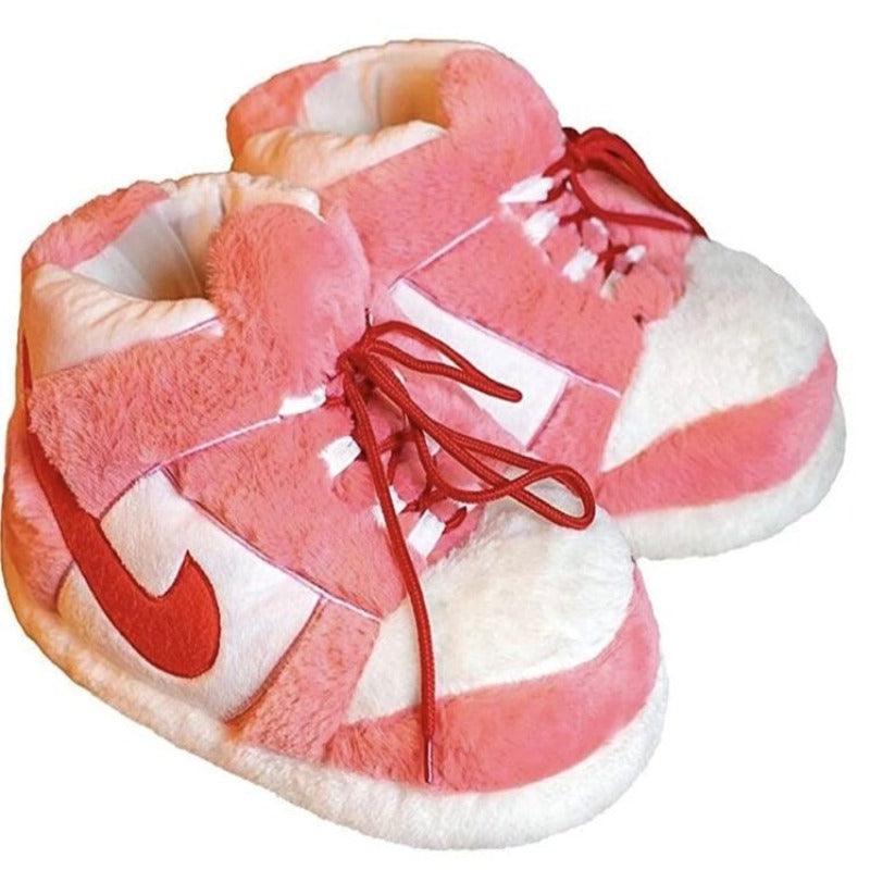 Rose Pink Plush Sneakers – Cozy, Stylish & Ultra-Soft Footwear