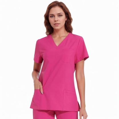  Soft Stretch Scrubs Tops With 3 Pockets
