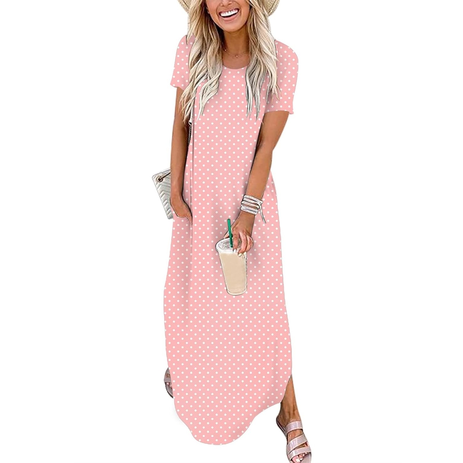 Long Summer Short Sleeve Casual Sundress