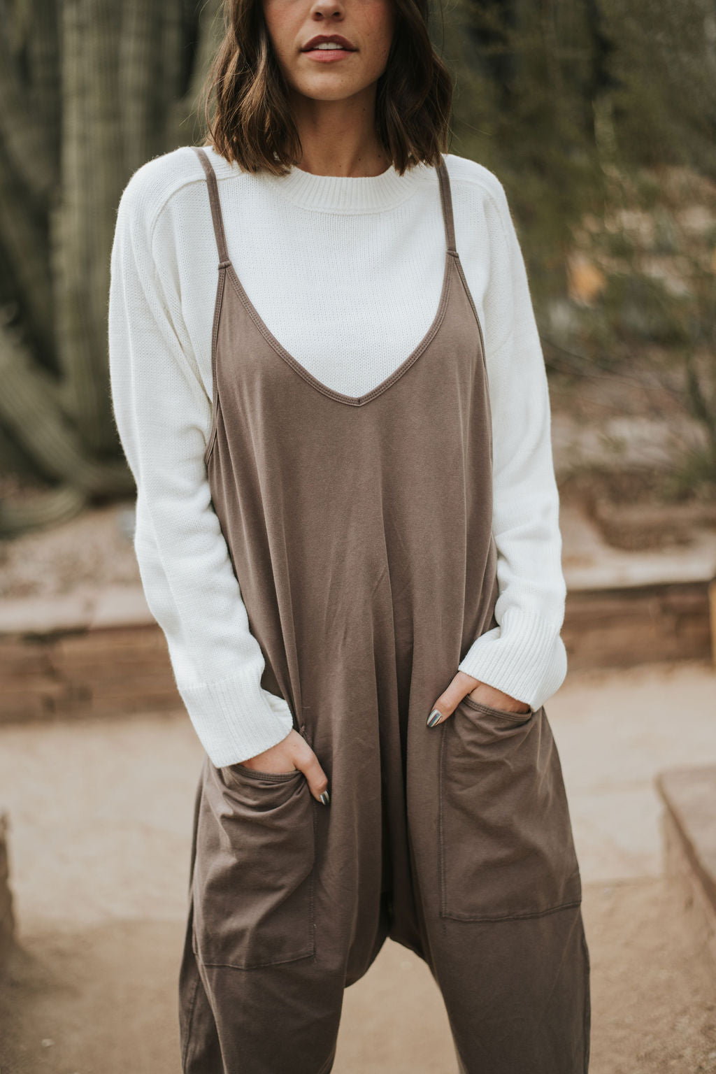 Women's Casual Wide Leg Jumpsuit-Comfy Blouse