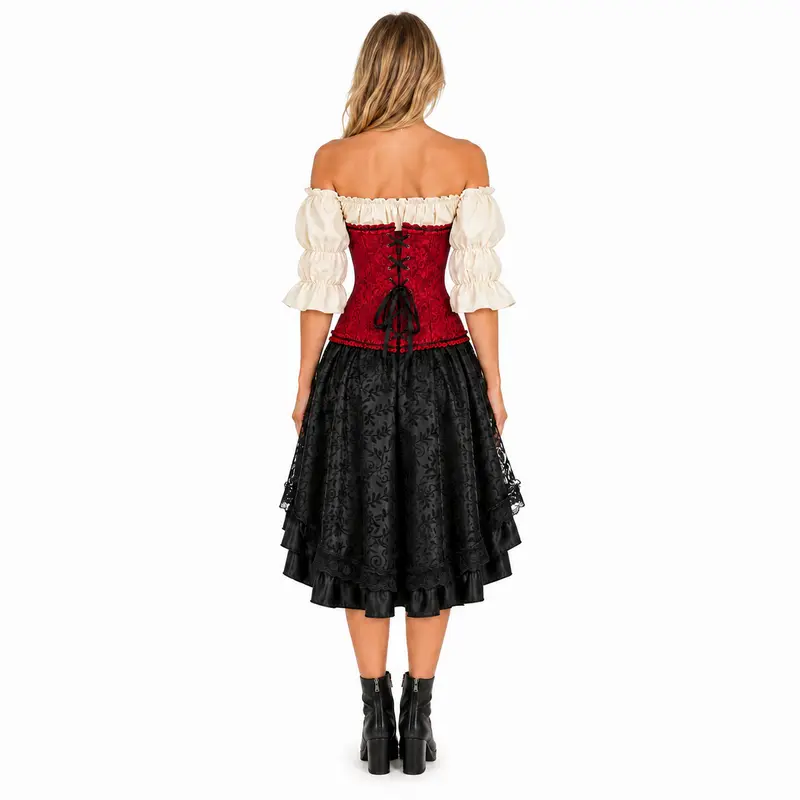 3 Piece Halloween Party Corset Dress For Women