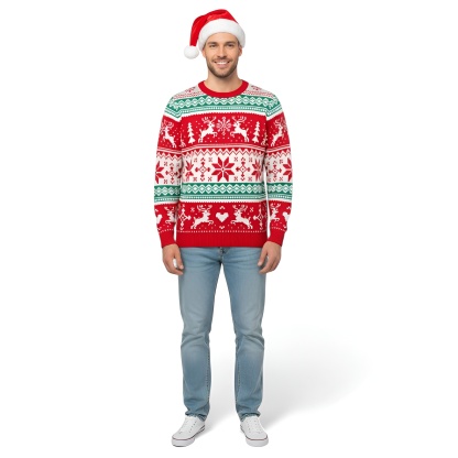 Christmas Sweater With Festive Winter Design