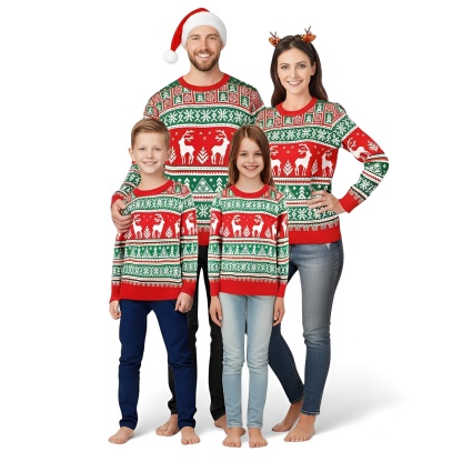 Ugly Christmas Sweater With Festive Winter Design