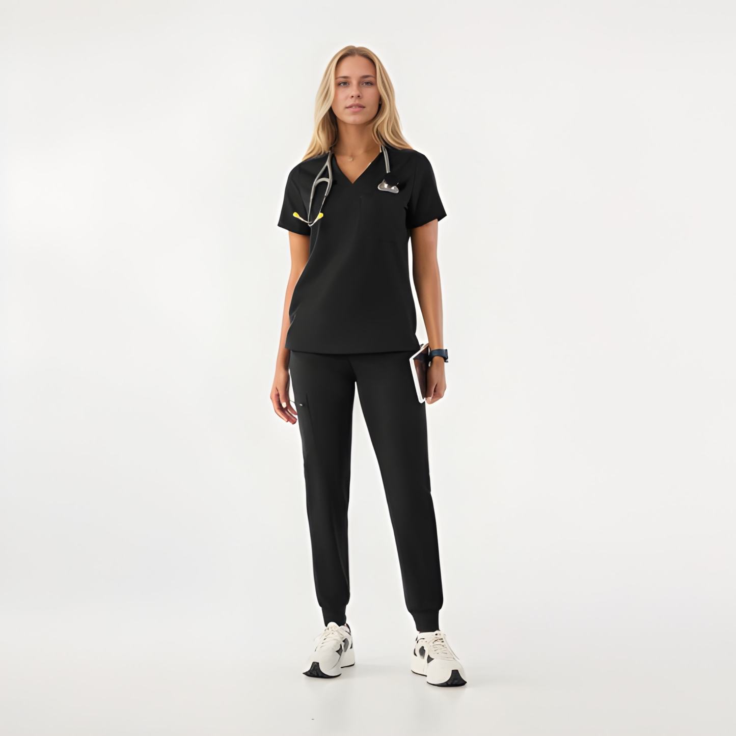 Professional Scrub Set Women One Pocket Top & Cargo Pants