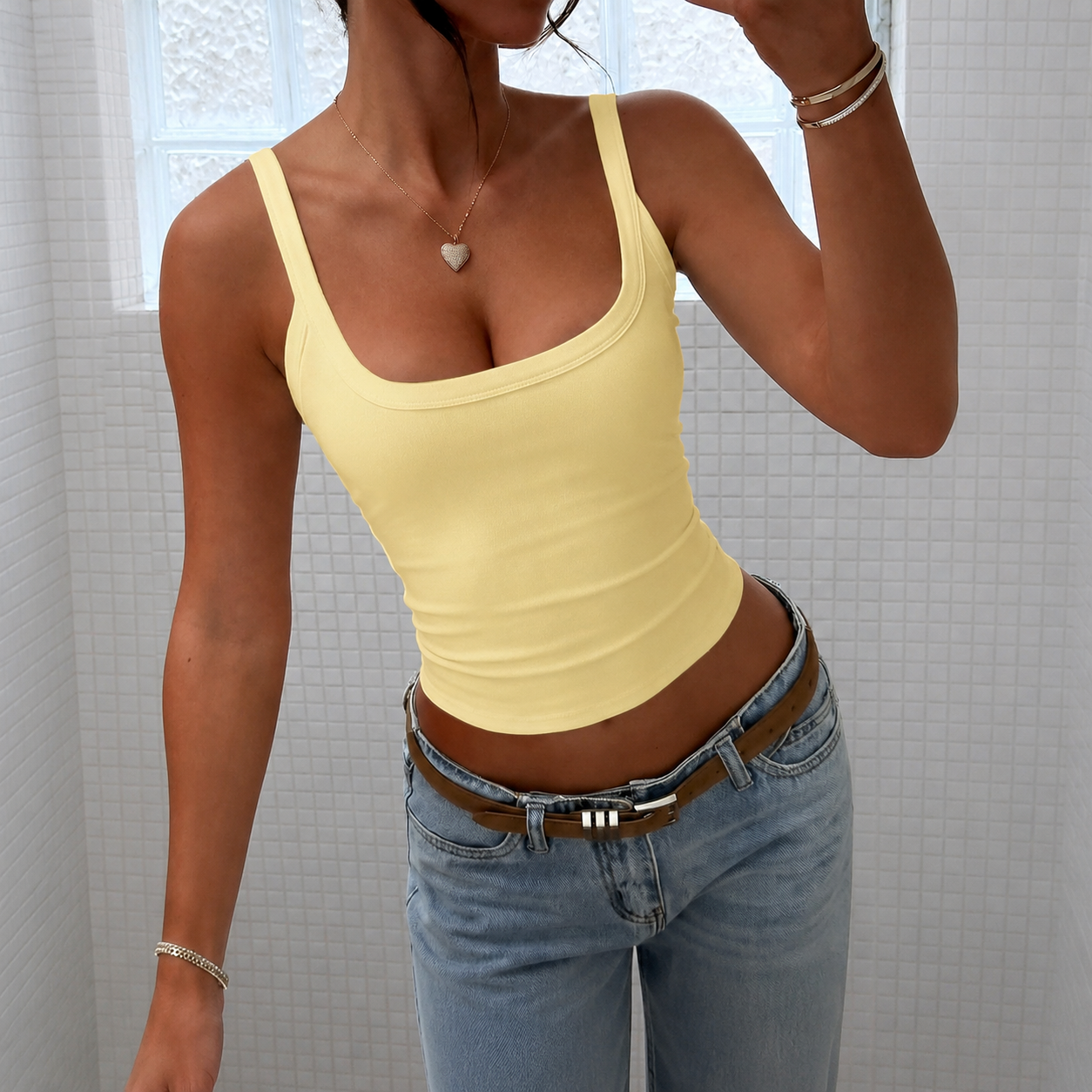 Minimalist Fitted Casual Camisole Top For Women