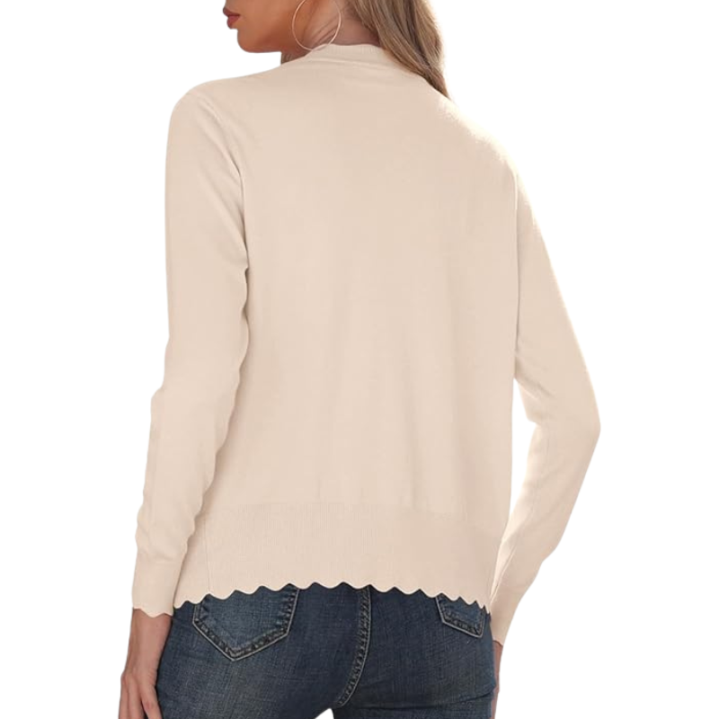 Womens Long Sleeve V Neck Button Down Cardigan Knit Shrugs Sweater