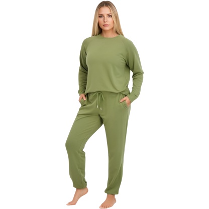Two Piece Jogger Lounge Sweatsuit Set For Women