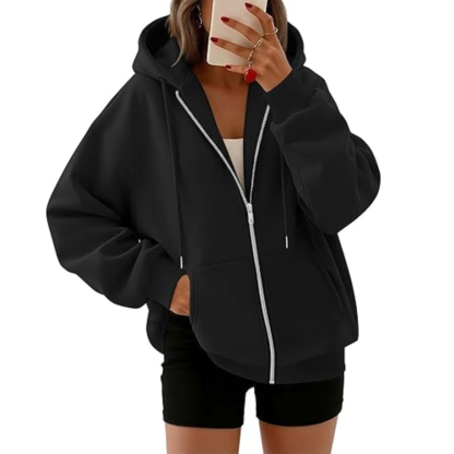 Womens Zip Up Hoodies 2026 Oversized Sweatshirt