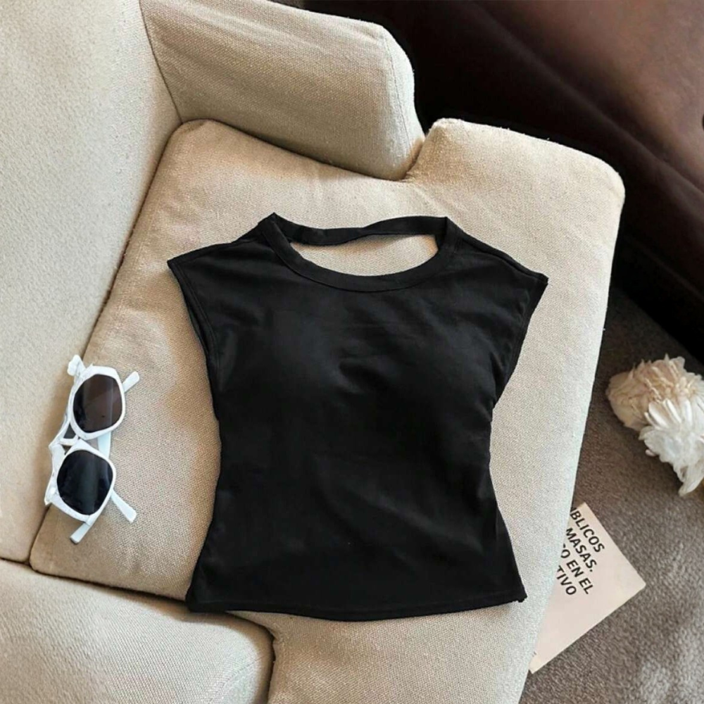 Color Backless Sleeveless Summer Tank Top