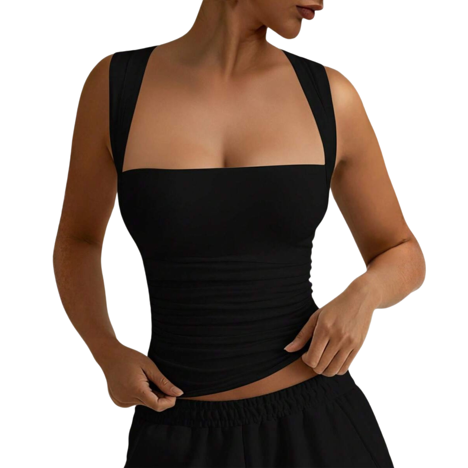 Casual Fitted Sleeveless Collared Camisole Top For Women