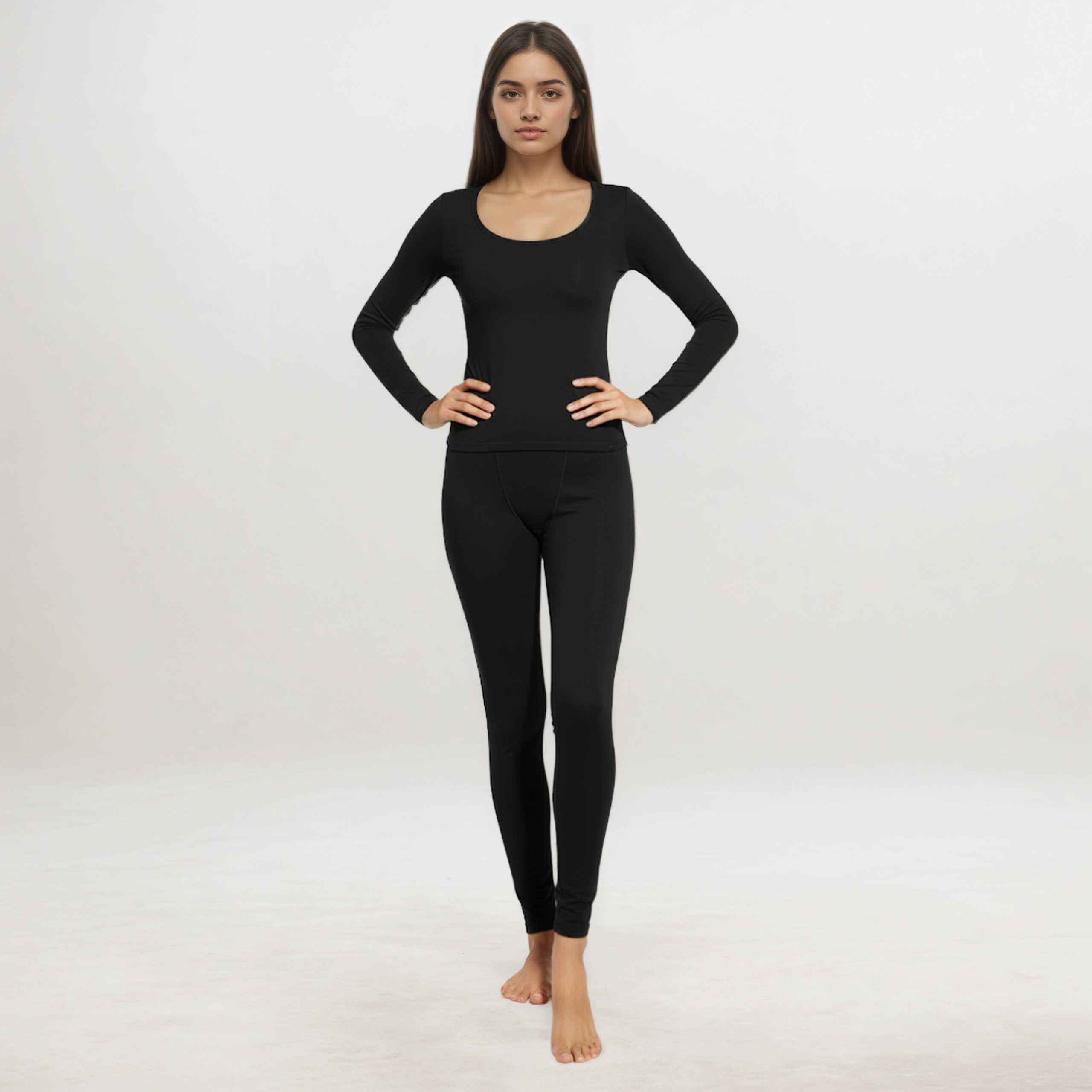 Lightweight Long Johns Base Layer Pajamas Warm Top And Bottom For Women