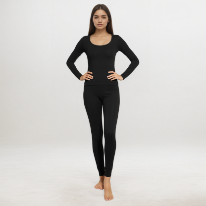 Lightweight Long Johns Base Layer Pajamas Warm Top And Bottom For Women