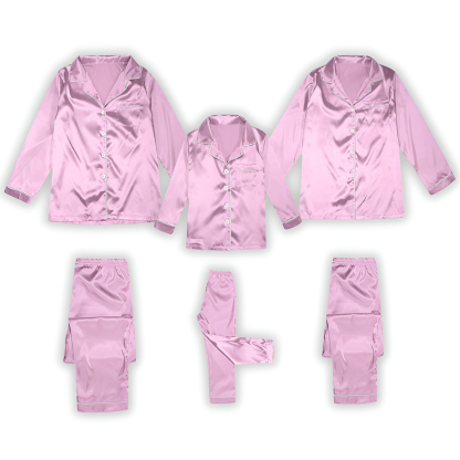 2 Pieces Matching Plain Family Pajama Set