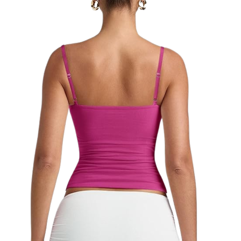 Women's Basic Double Lined Scoop Neck Tank Tops