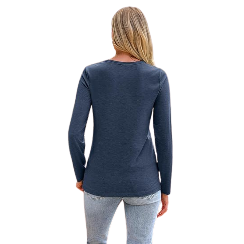 Women’s Plus Size Long Sleeve Crewneck Casual Basic Fall Spring Top