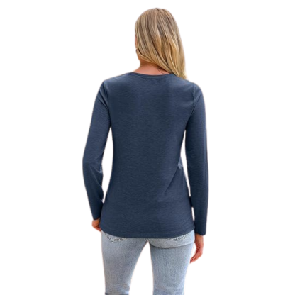 Women’s Plus Size Long Sleeve Crewneck Casual Basic Fall Spring Top