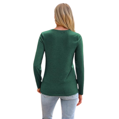 Women’s Plus Size Long Sleeve Crewneck Casual Basic Fall Spring Top