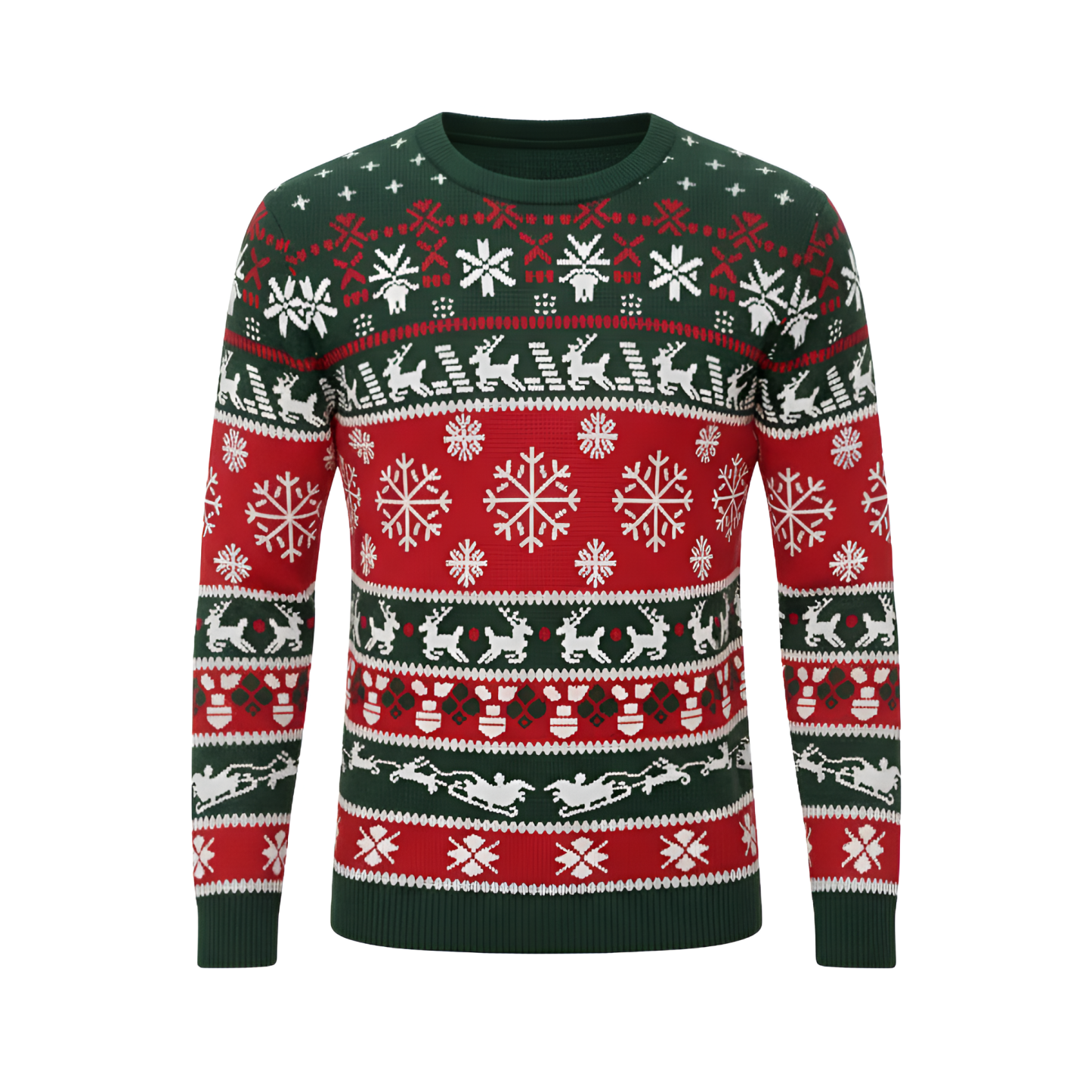 Ugly Christmas Sweater Santa Clause Reindeer Knitted Long Sleeve Sweaters