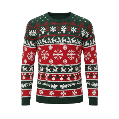 Ugly Christmas Sweater Santa Clause Reindeer Knitted Long Sleeve Sweaters