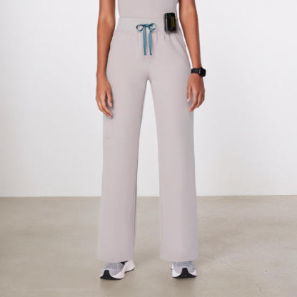High Waisted Wide Scrub Pants for Women
