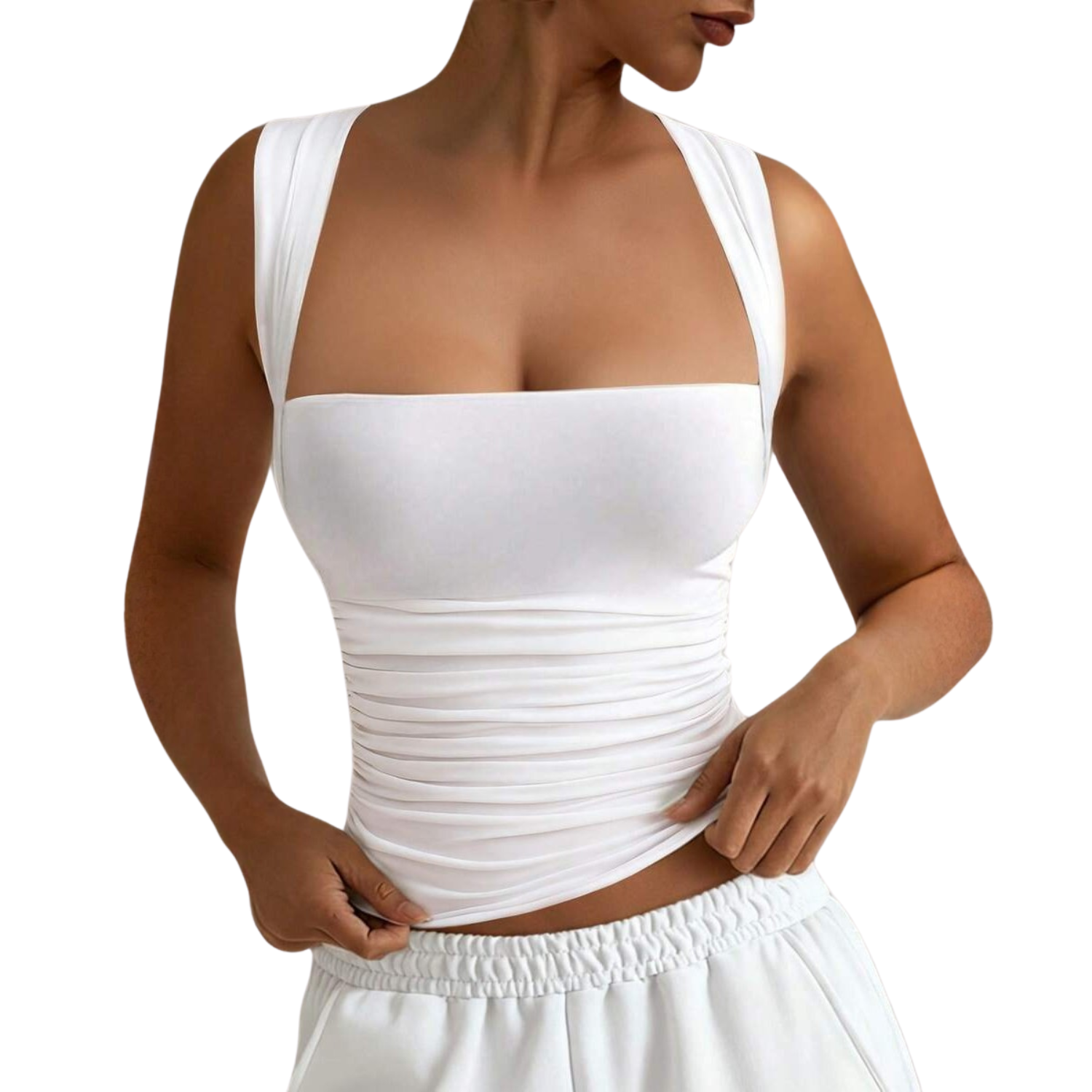 Casual Fitted Sleeveless Collared Camisole Top For Women
