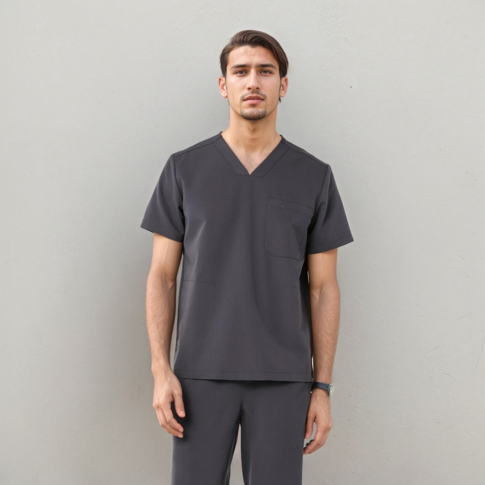Men Three Pocket Scrub Top