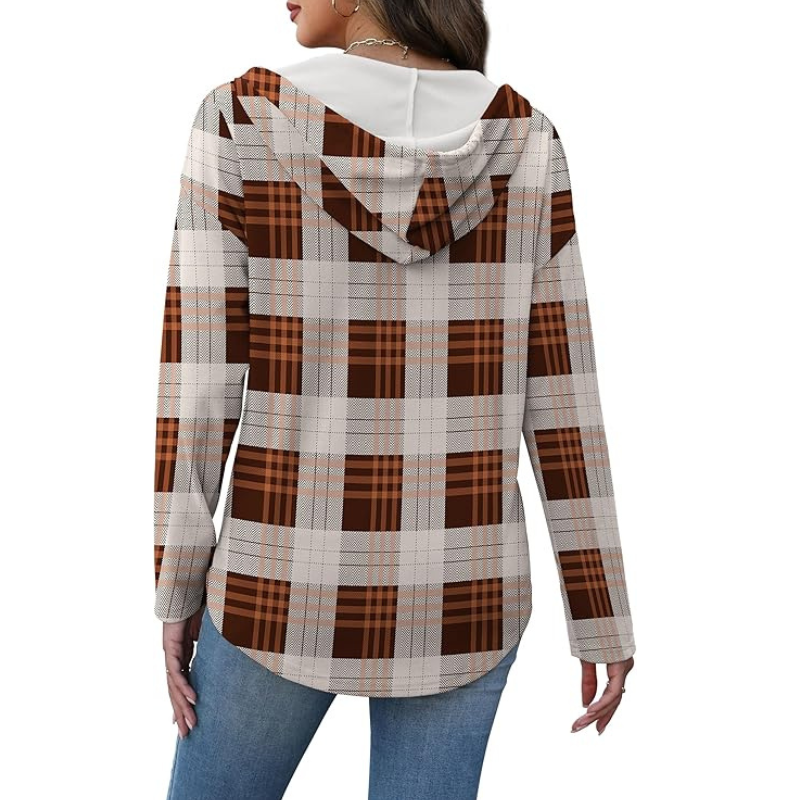 Womens Tops V Neck Button Sweatshirt For Women Pullover Long Sleeve