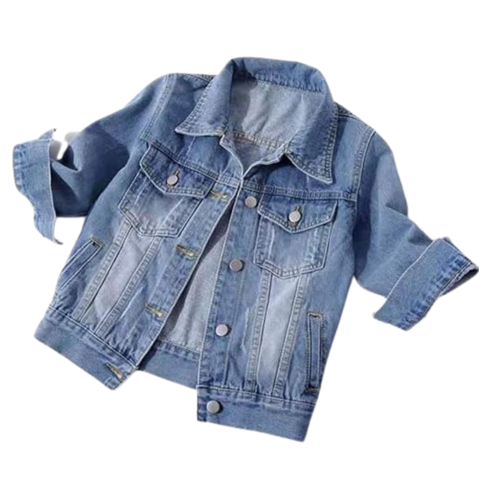 Women Cropped Full Sleeve Denim Jacket