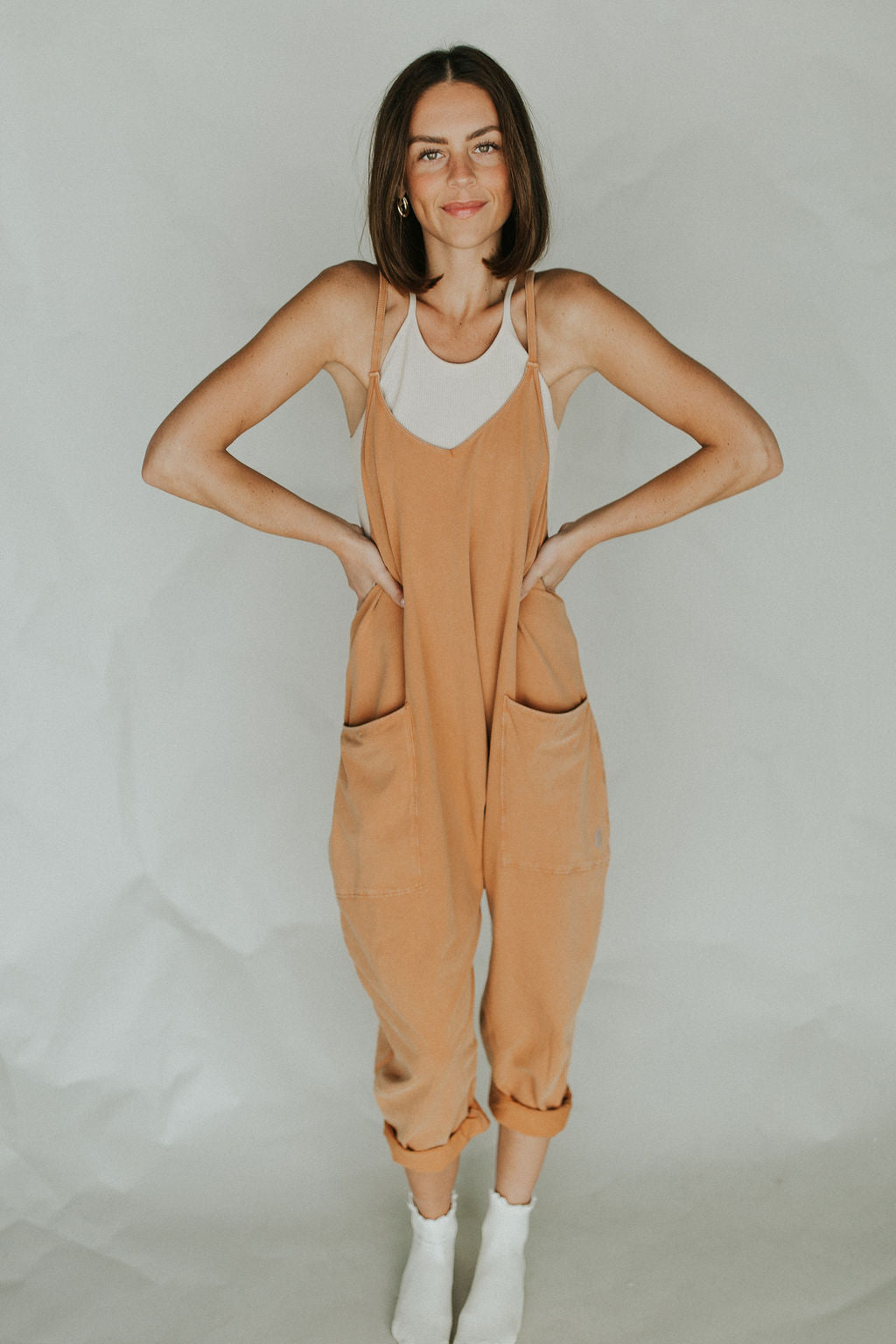 Women's Casual Wide Leg Jumpsuit-Comfy Blouse