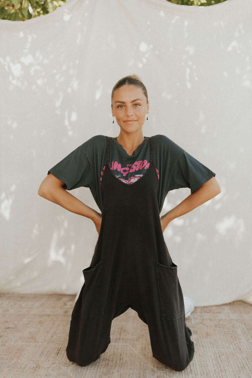 Women's Casual Wide Leg Jumpsuit-Comfy Blouse