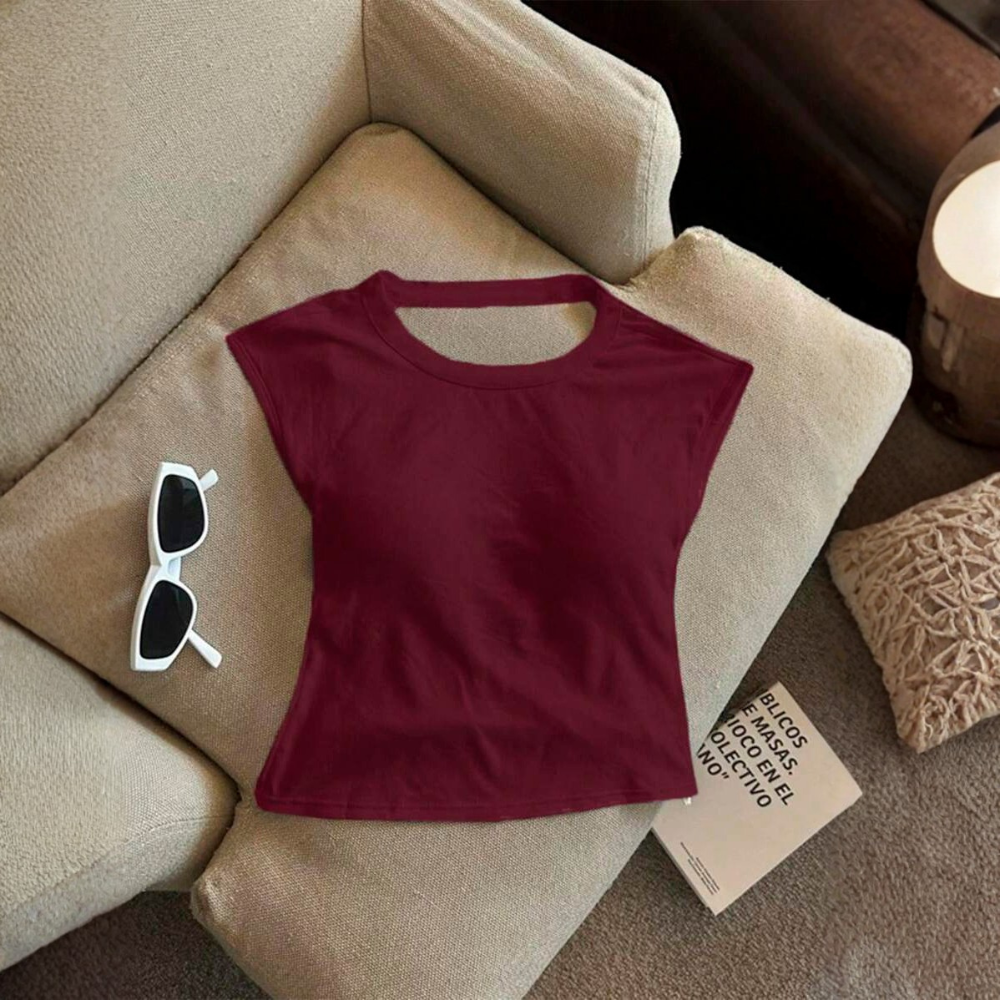 Color Backless Sleeveless Summer Tank Top