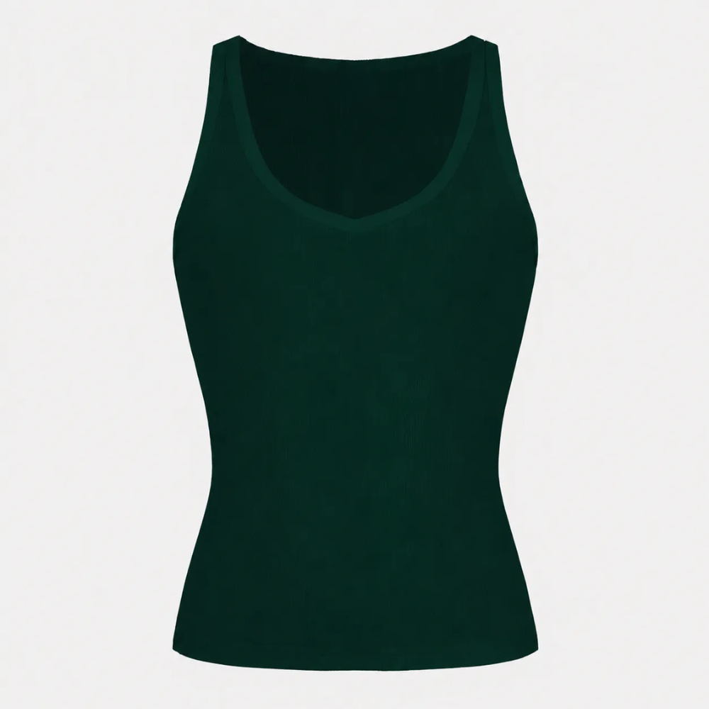 Knitted Ribbed Camisole Crop Tank Top For Women