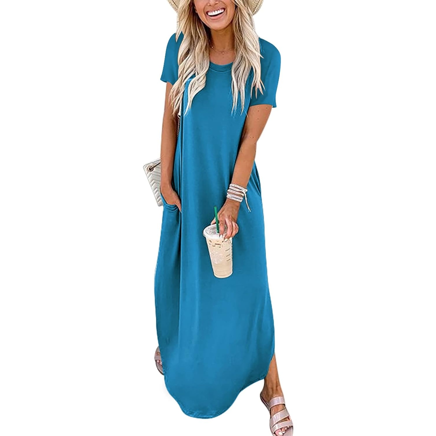 Long Summer Short Sleeve Casual Sundress
