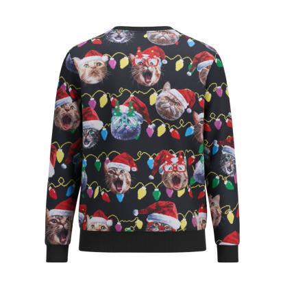 Long Sleeve Graphic Print Ugly Christmas Sweater