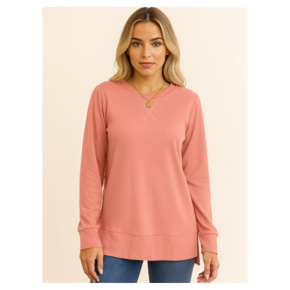 Long Sleeve Side Split Sweatshirt