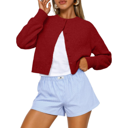 Cropped Cardigan Sweaters for Women Lightweight Y2k Fall Outfits Spring Fashion Clothes 2026