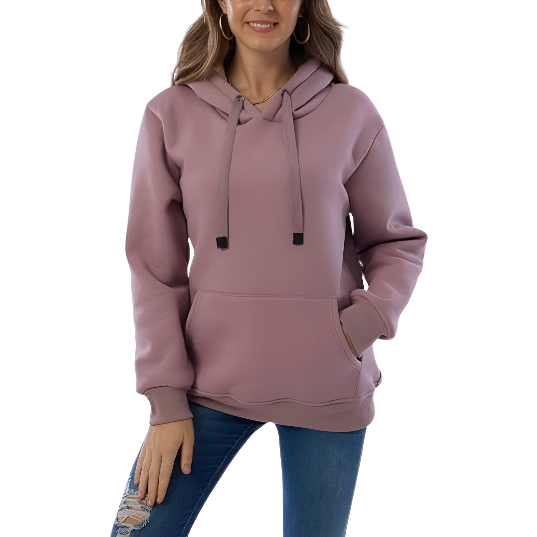 Warm Fleece Lined Hoodie For Women