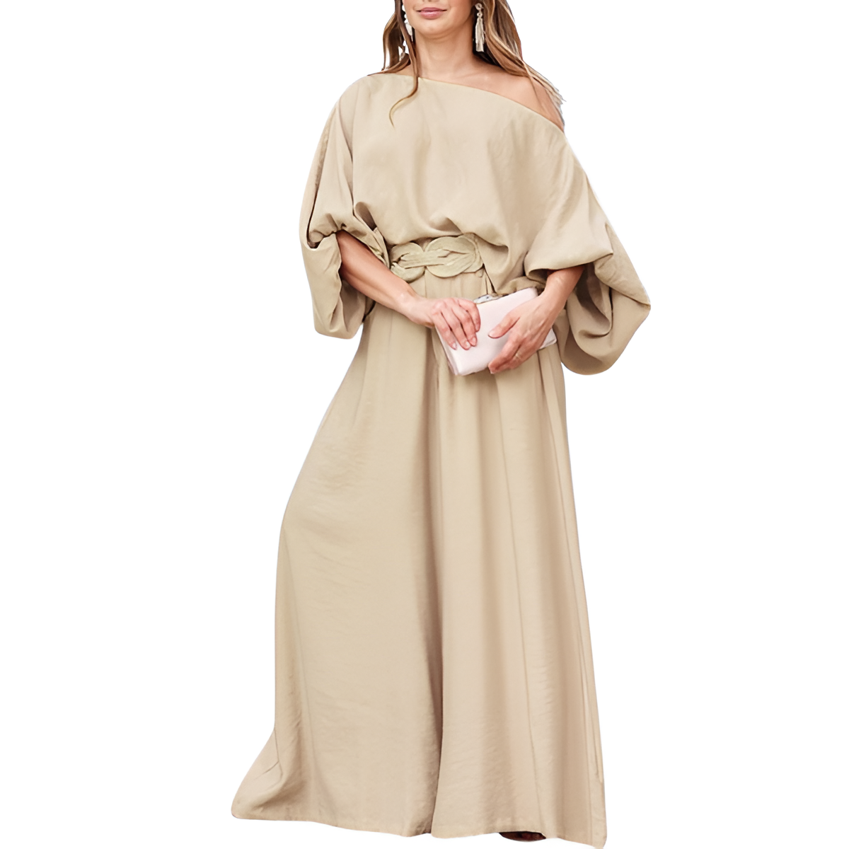 Two Piece Set With Flowy Pants And Top For Women