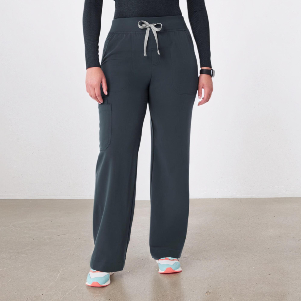 High Waisted Wide Scrub Pants for Women