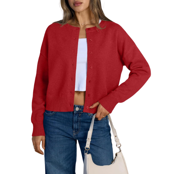 Cropped Cardigan Sweaters for Women Lightweight Y2k Fall Outfits Spring Fashion Clothes 2026
