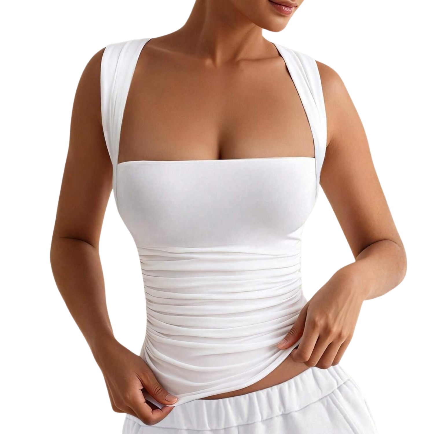Casual Fitted Sleeveless Collared Camisole Top For Women
