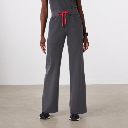 High Waisted Wide Scrub Pants for Women