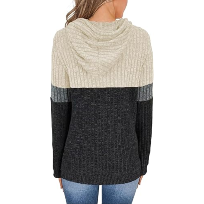 Women’s Color Block Knit Hoodie