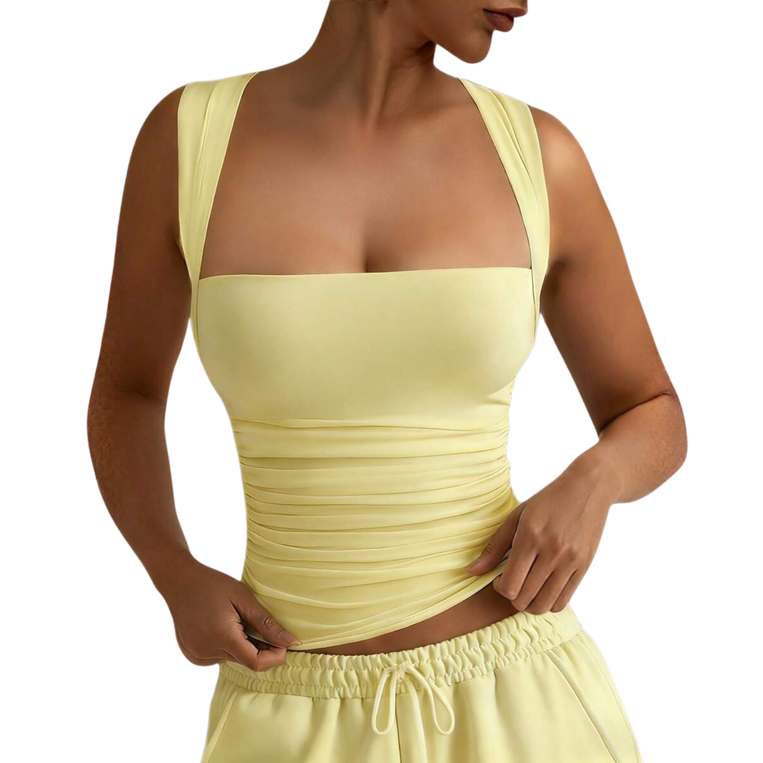 Casual Fitted Sleeveless Collared Camisole Top For Women
