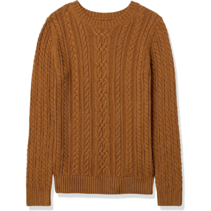 womens Fisherman Cable Crewneck Sweater