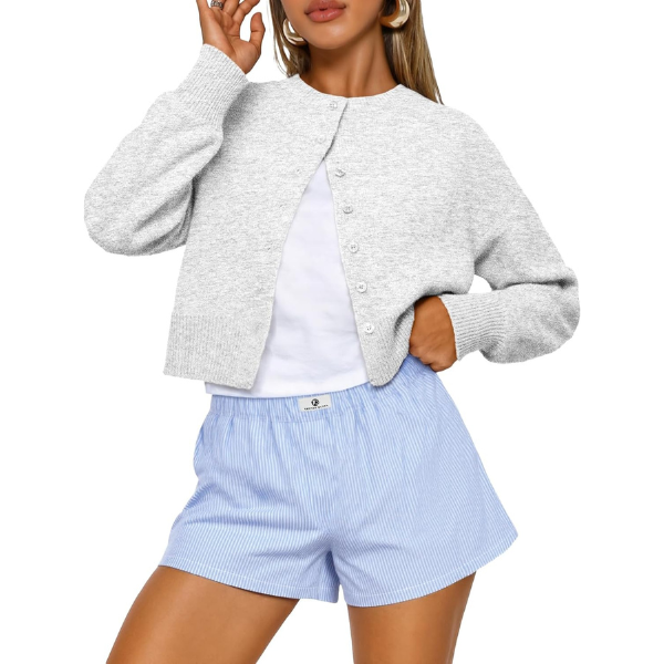 Cropped Cardigan Sweaters for Women Lightweight Y2k Fall Outfits Spring Fashion Clothes 2026
