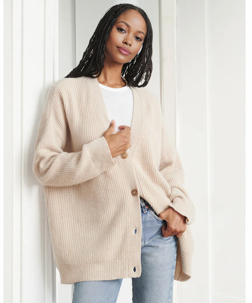 Cashmere Cocoon Cardigan-Comfy Blouse